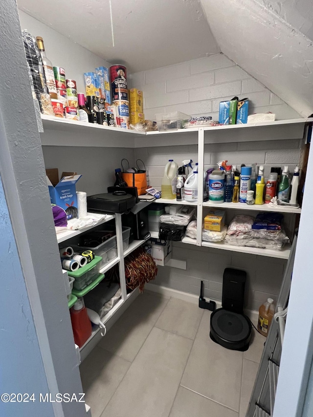 view of pantry