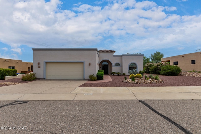 view of front facade with a garage