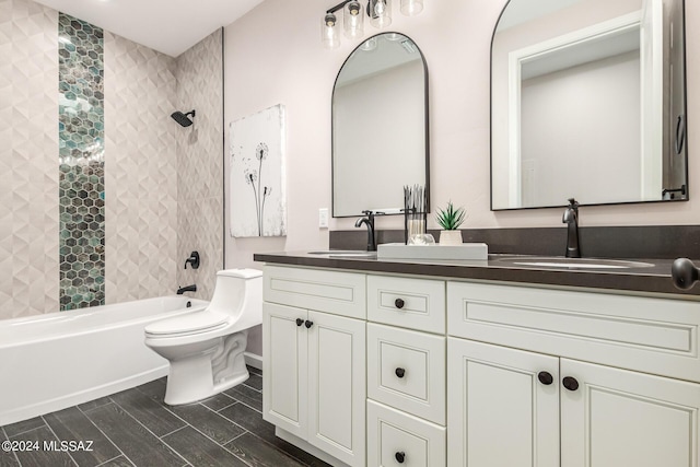 2102 N Corte El Rancho Merlita, Tucson, AZ 85715 - full bath featuring double vanity, shower / bath combination, and toilet