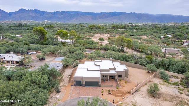 aerial view featuring a mountain view