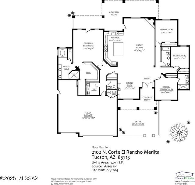 2102 N Corte El Rancho Merlita, Tucson, AZ 85715 - view of home floor plan