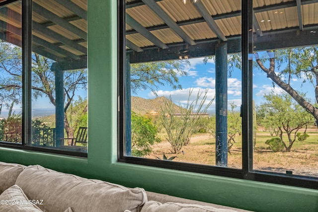 interior details with a mountain view