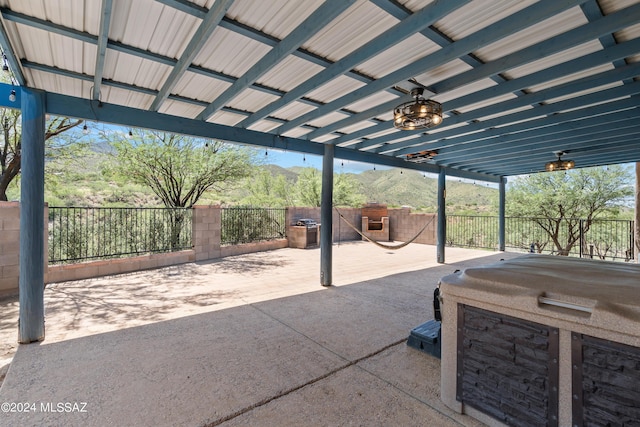 view of patio / terrace with fence