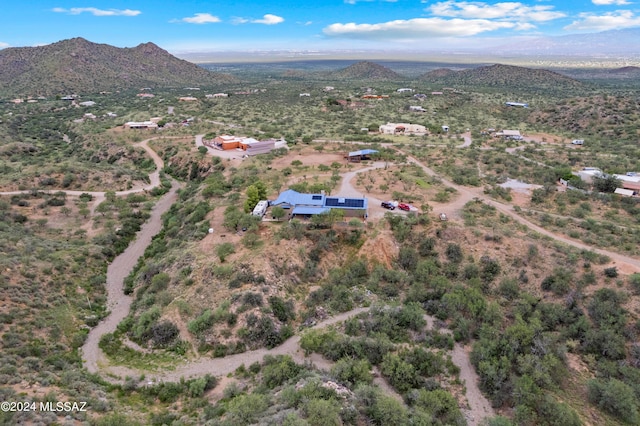 aerial view featuring a mountain view