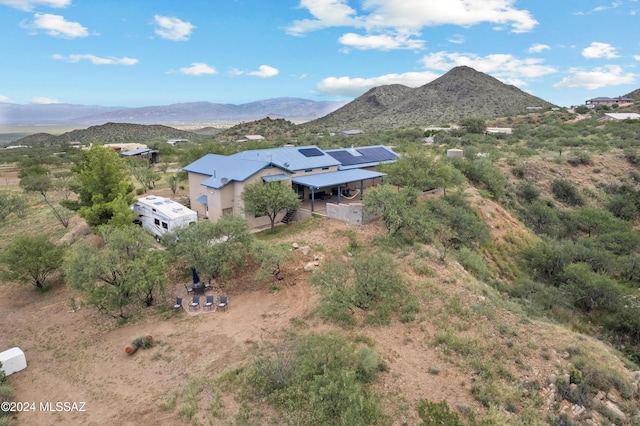 bird's eye view featuring a mountain view