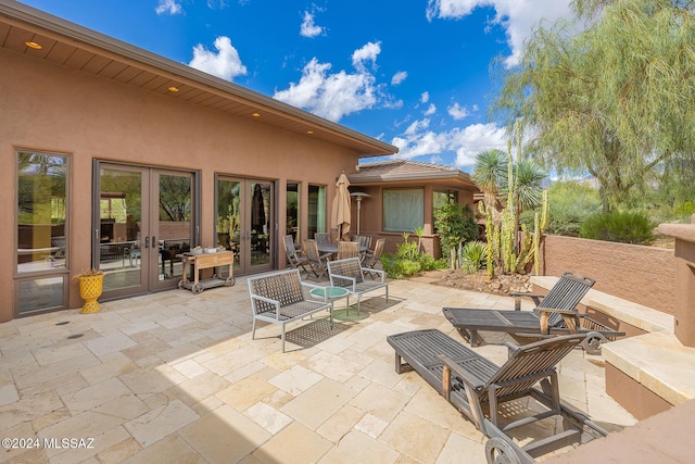 view of patio / terrace with french doors