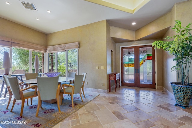 dining room with french doors