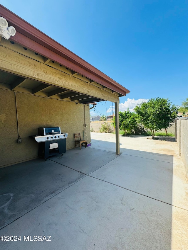 view of patio with grilling area