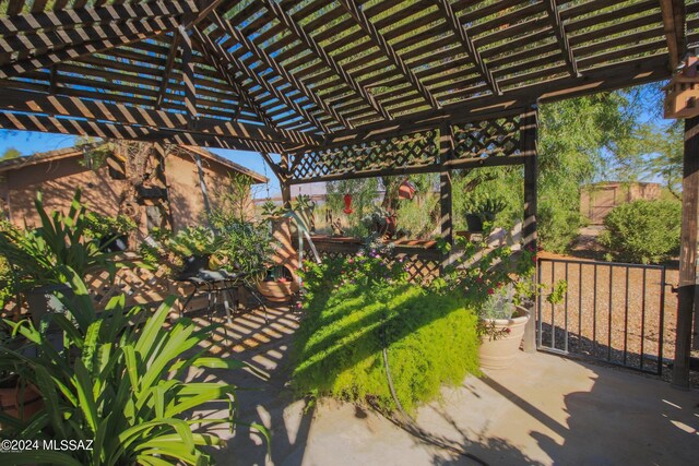 view of patio / terrace with a pergola