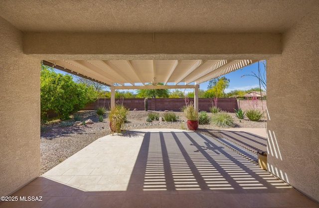 view of patio / terrace with a fenced backyard