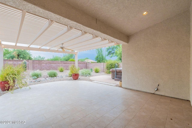 view of patio with a pergola