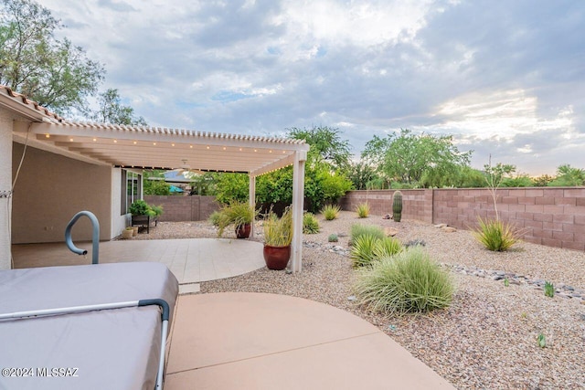 view of patio / terrace with a pergola