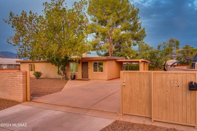 view of ranch-style home