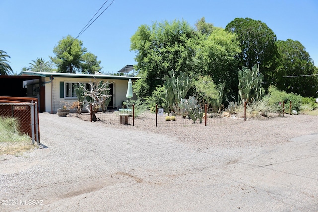 view of front of home