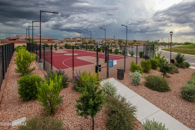 view of basketball court