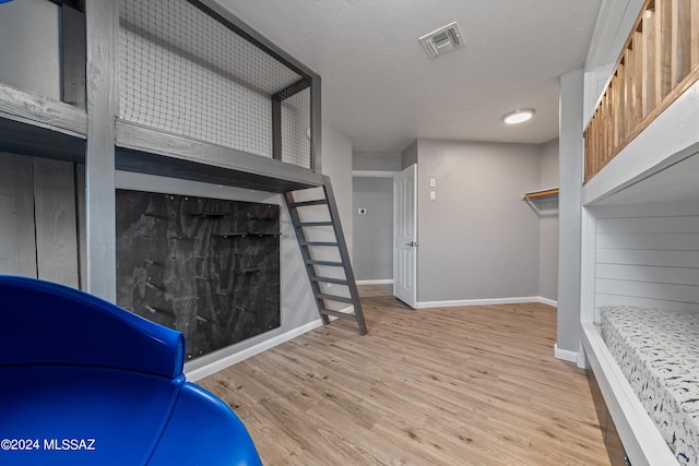 interior space with light hardwood / wood-style flooring