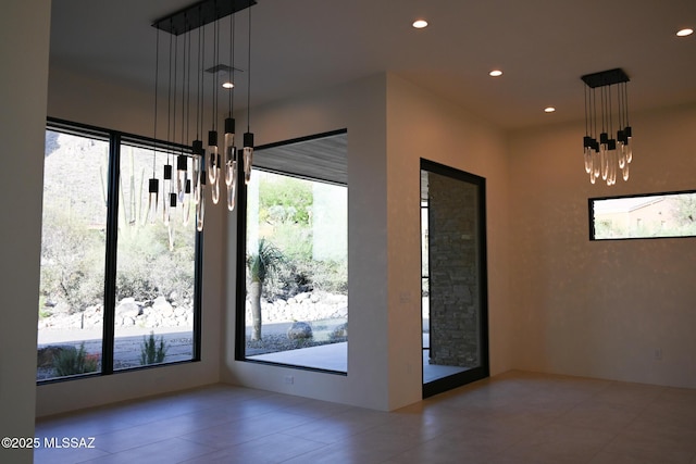 2155 E Desert Garden Dr, Tucson, AZ 85718 - interior space with a notable chandelier and recessed lighting