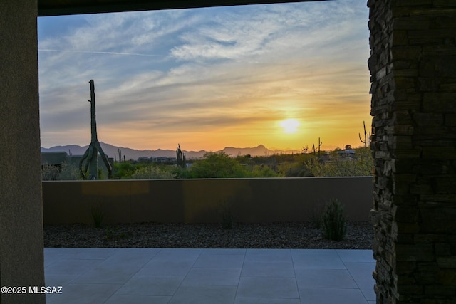 2155 E Desert Garden Dr, Tucson, AZ 85718 - view of patio / terrace with a mountain view