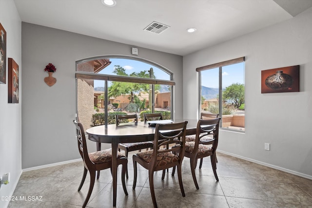 view of dining space