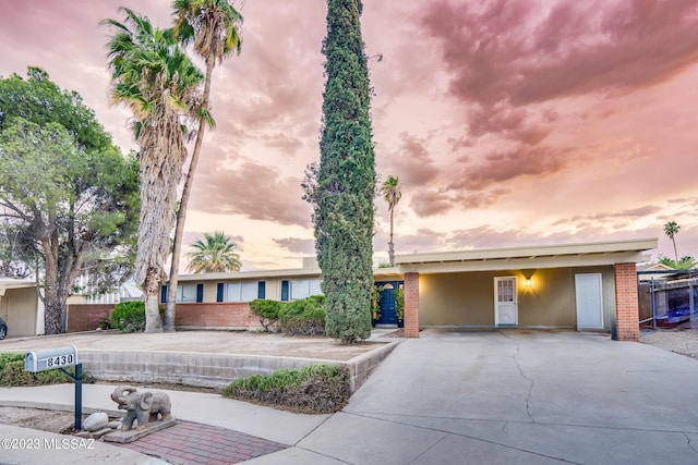 view of ranch-style home