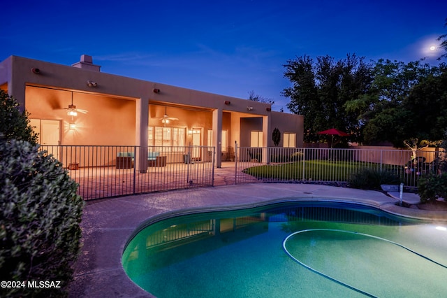 view of pool featuring a patio area