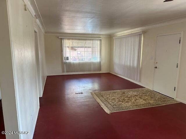 foyer entrance with ornamental molding