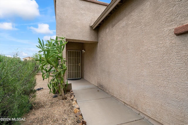 view of doorway to property