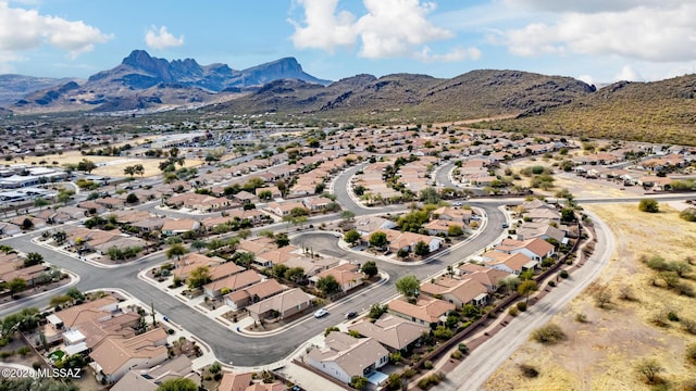 bird's eye view featuring a mountain view