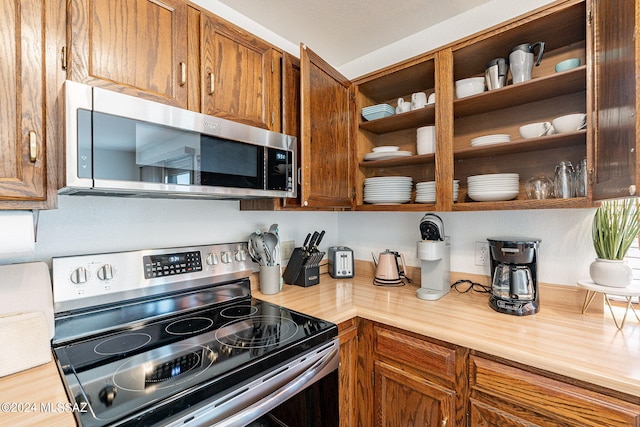 kitchen with stainless steel appliances