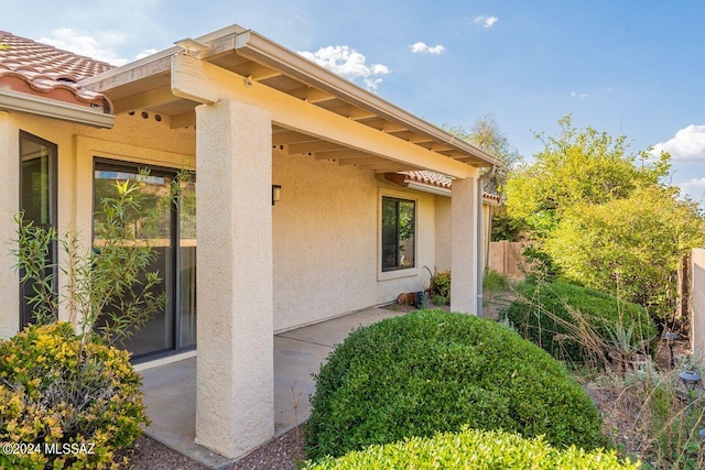 exterior space with a patio area