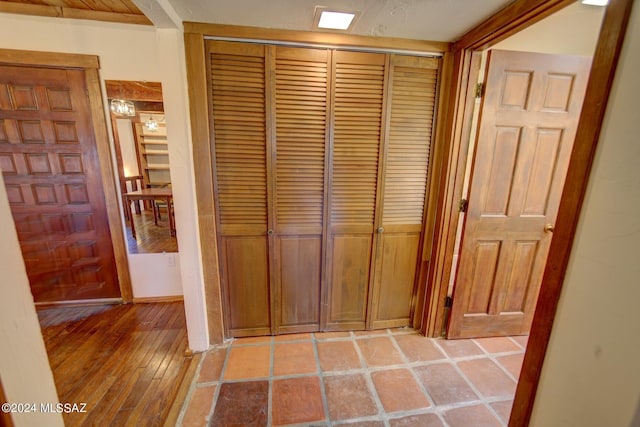 hallway featuring light hardwood / wood-style flooring