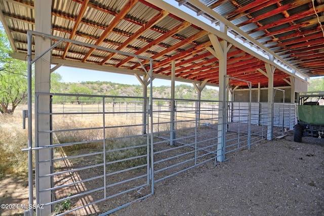 view of stable featuring an outbuilding