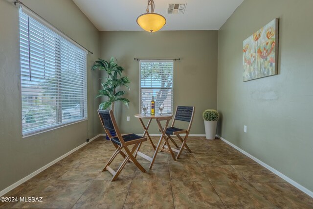 view of tiled dining room