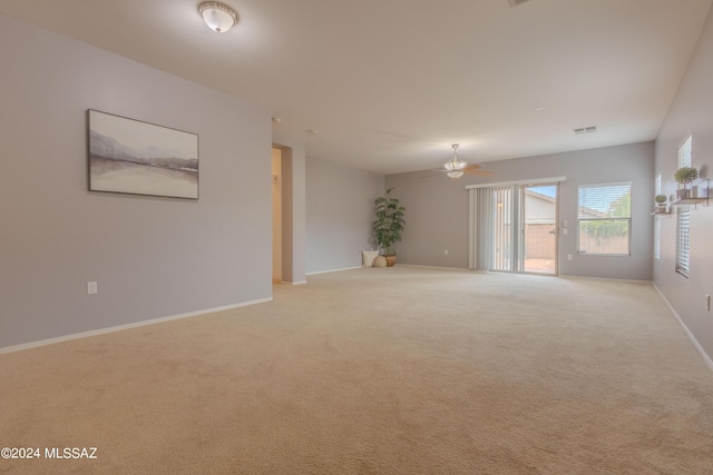 view of carpeted spare room