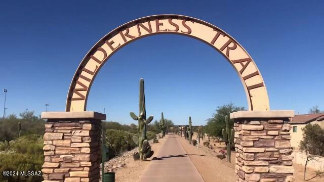 view of community sign