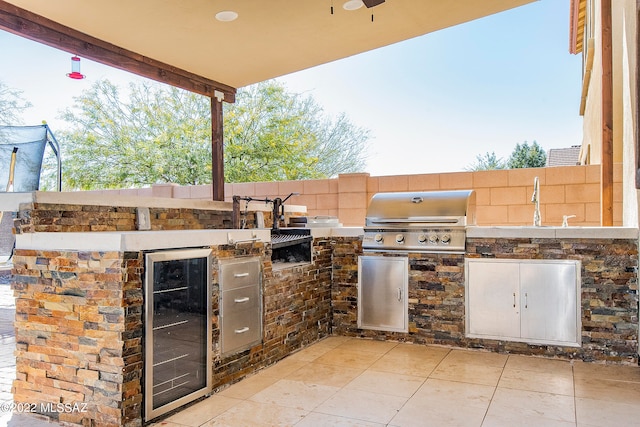 view of patio featuring a grill and area for grilling