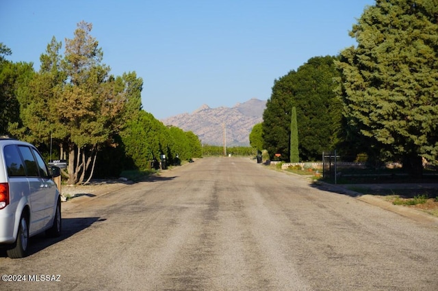 view of street featuring a mountain view