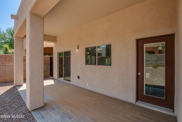 view of patio / terrace with fence