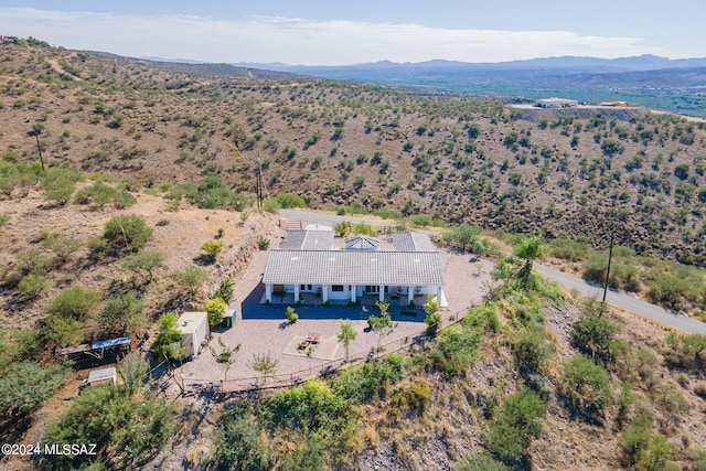 aerial view featuring a mountain view