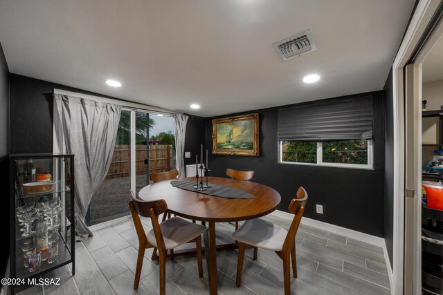 view of dining area