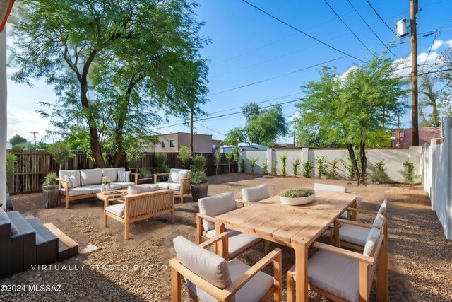 view of patio / terrace with an outdoor living space