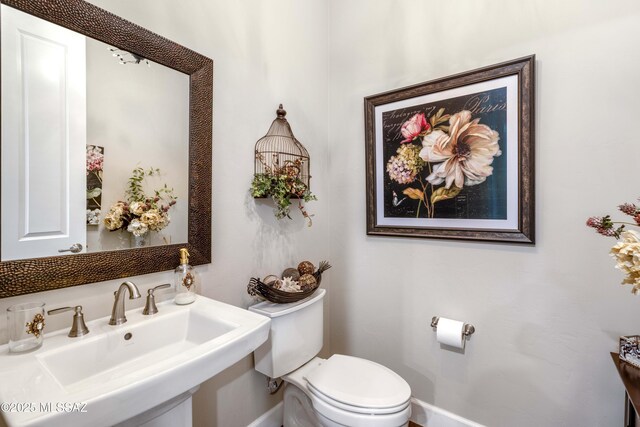 bathroom with toilet and sink