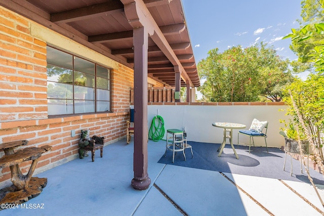 view of patio / terrace with a fenced backyard