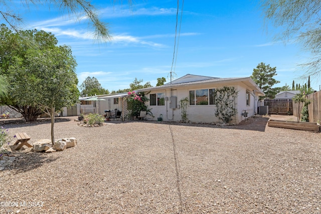 view of front of home with central AC