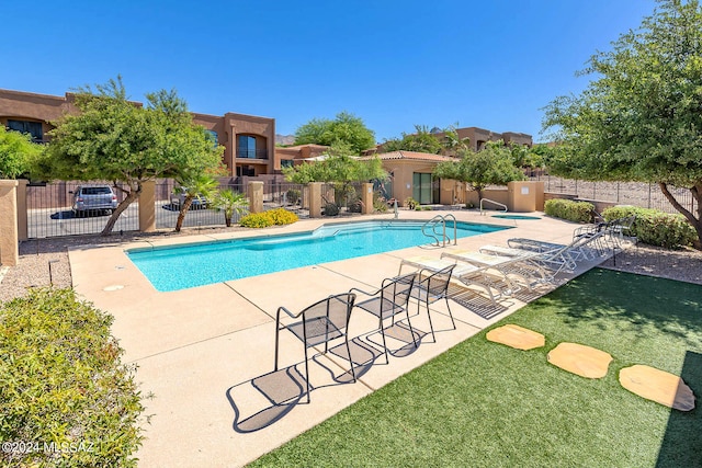 view of pool with a patio