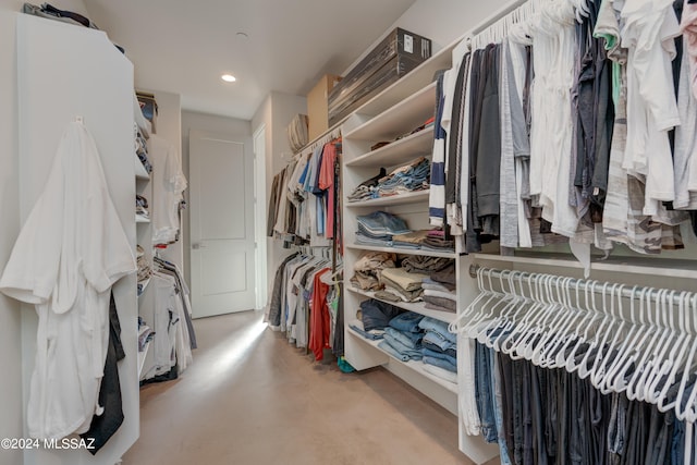 view of walk in closet