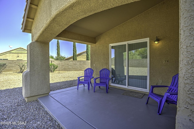 view of patio / terrace with a fenced backyard