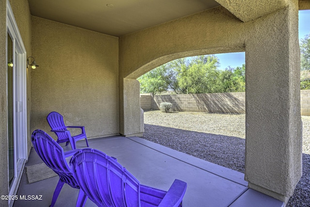 view of patio / terrace featuring a fenced backyard
