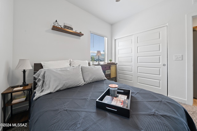 bedroom with a closet