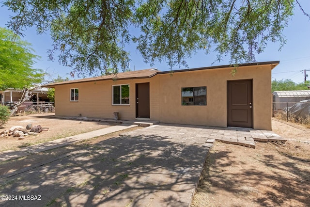 view of front of house with a patio